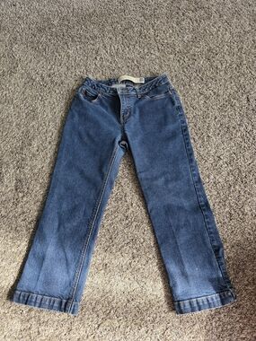 GAP Factory Women's Vintage Medium Wash Blue Boot Cut Stretch Capri Jeans
